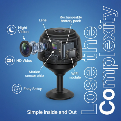 ULTRA COMPACT WIFI MAGNET SPY CAMERA